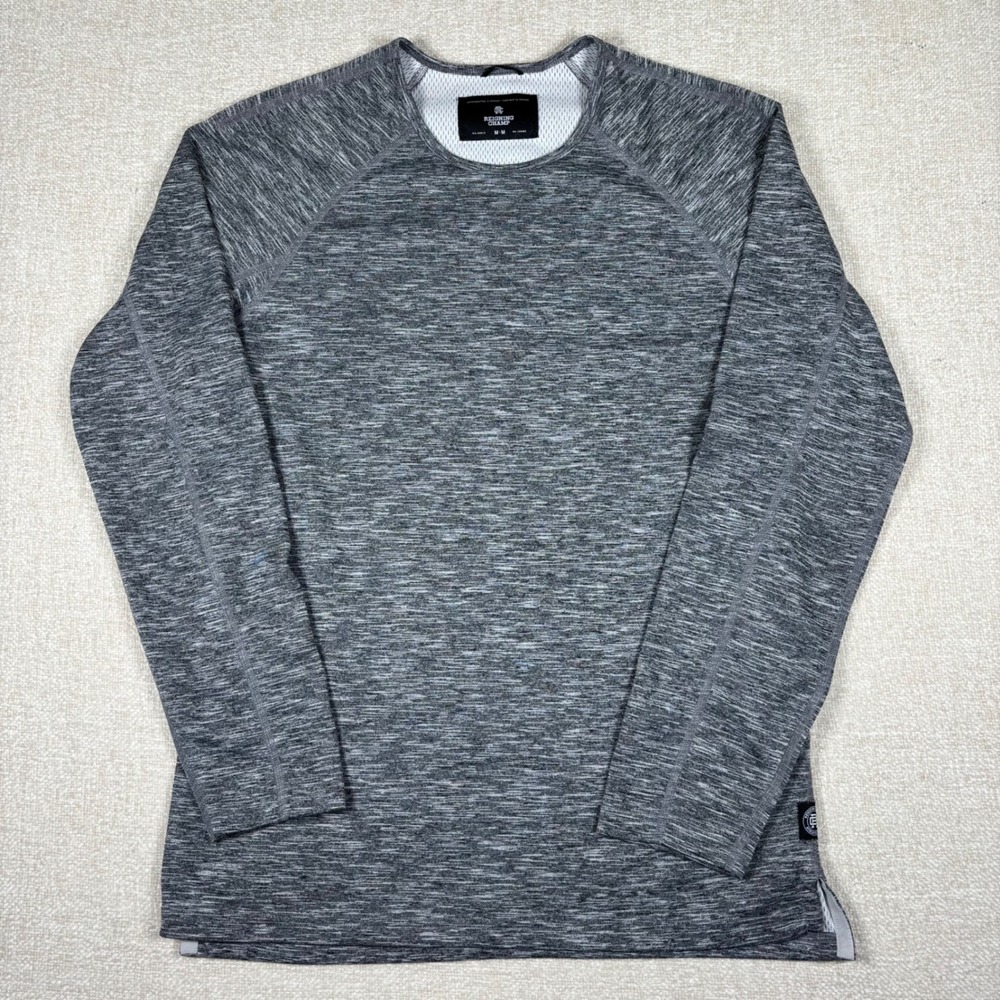 Reigning Champ Mens Gray Space Dye Long Sleeve Training Shirt Size M Canada